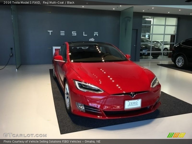 Red Multi-Coat / Black 2016 Tesla Model S P90D