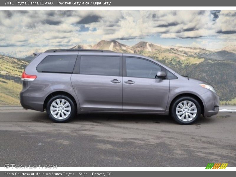Predawn Gray Mica / Light Gray 2011 Toyota Sienna LE AWD