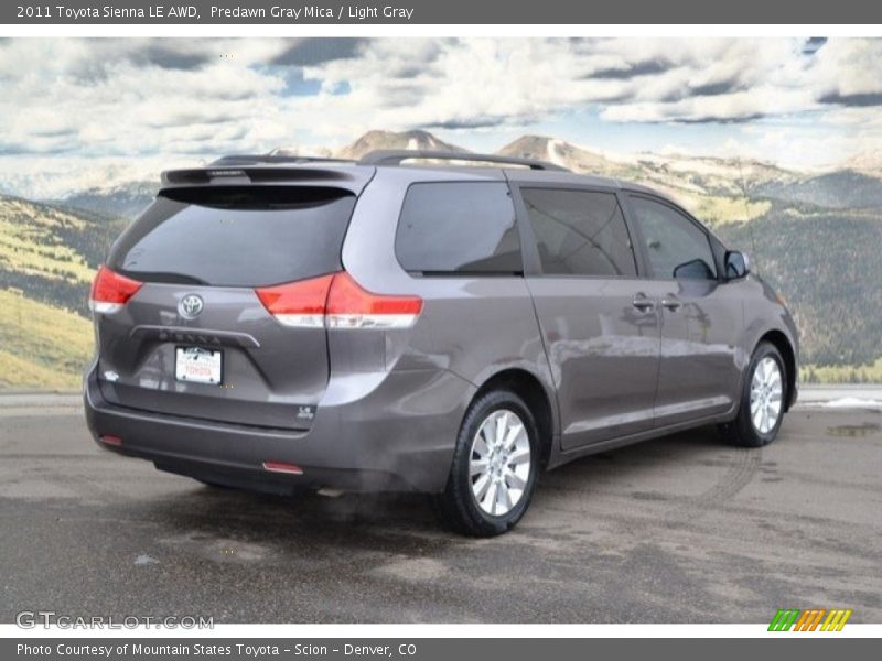 Predawn Gray Mica / Light Gray 2011 Toyota Sienna LE AWD