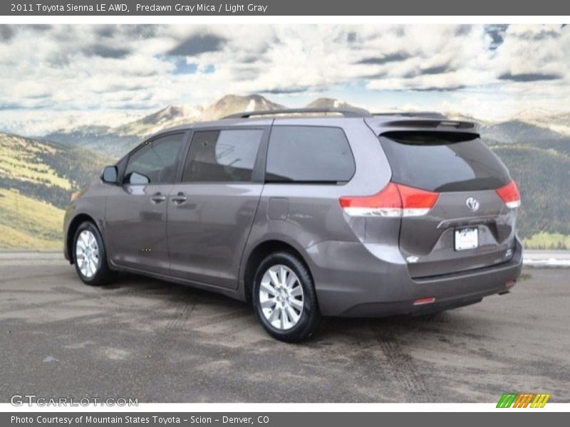 Predawn Gray Mica / Light Gray 2011 Toyota Sienna LE AWD