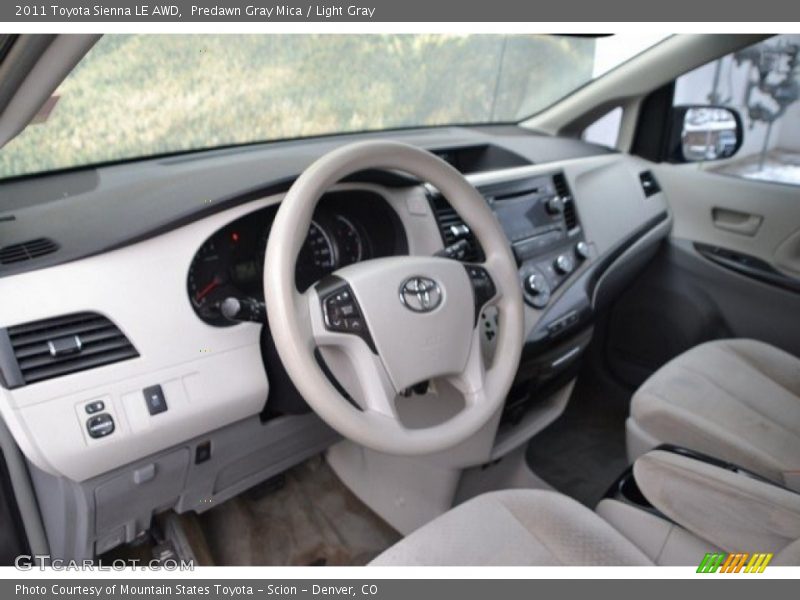 Predawn Gray Mica / Light Gray 2011 Toyota Sienna LE AWD