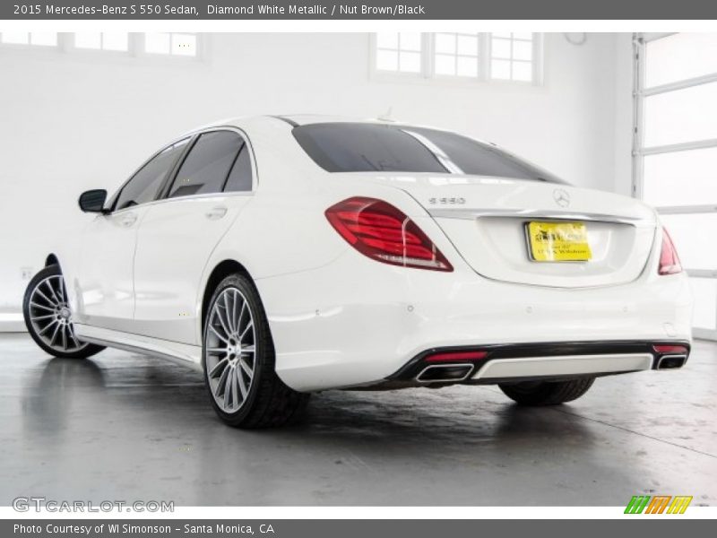 Diamond White Metallic / Nut Brown/Black 2015 Mercedes-Benz S 550 Sedan