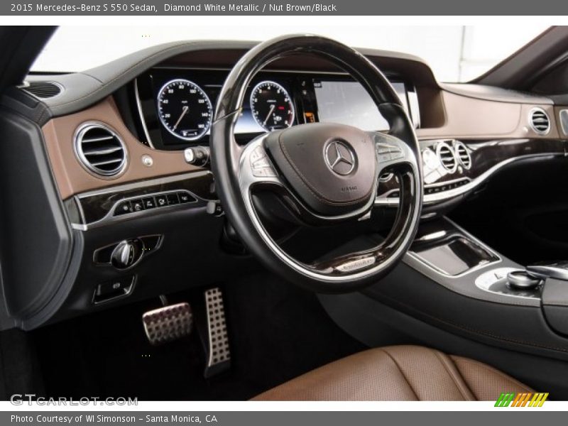 Diamond White Metallic / Nut Brown/Black 2015 Mercedes-Benz S 550 Sedan