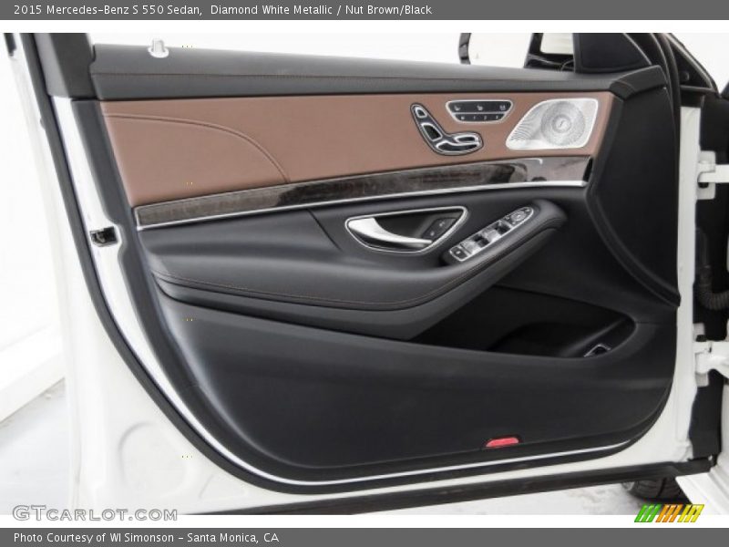 Diamond White Metallic / Nut Brown/Black 2015 Mercedes-Benz S 550 Sedan