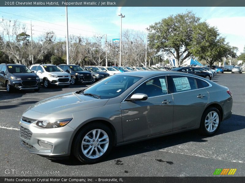 Pepperdust Metallic / Jet Black 2018 Chevrolet Malibu Hybrid