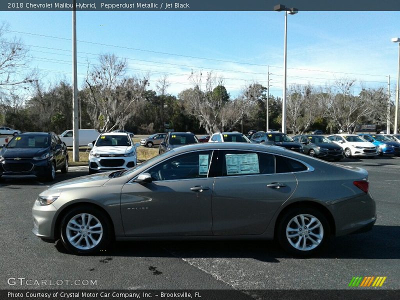 Pepperdust Metallic / Jet Black 2018 Chevrolet Malibu Hybrid