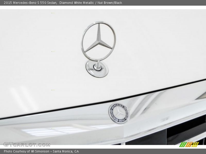 Diamond White Metallic / Nut Brown/Black 2015 Mercedes-Benz S 550 Sedan