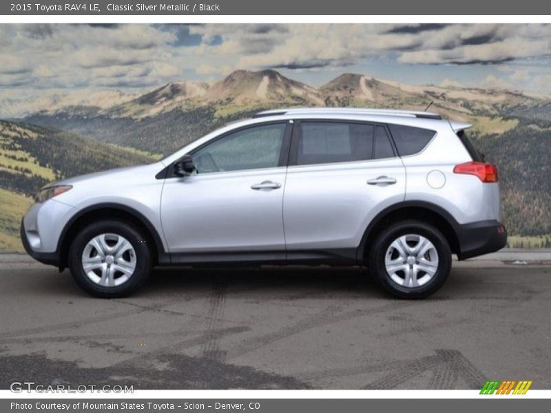 Classic Silver Metallic / Black 2015 Toyota RAV4 LE