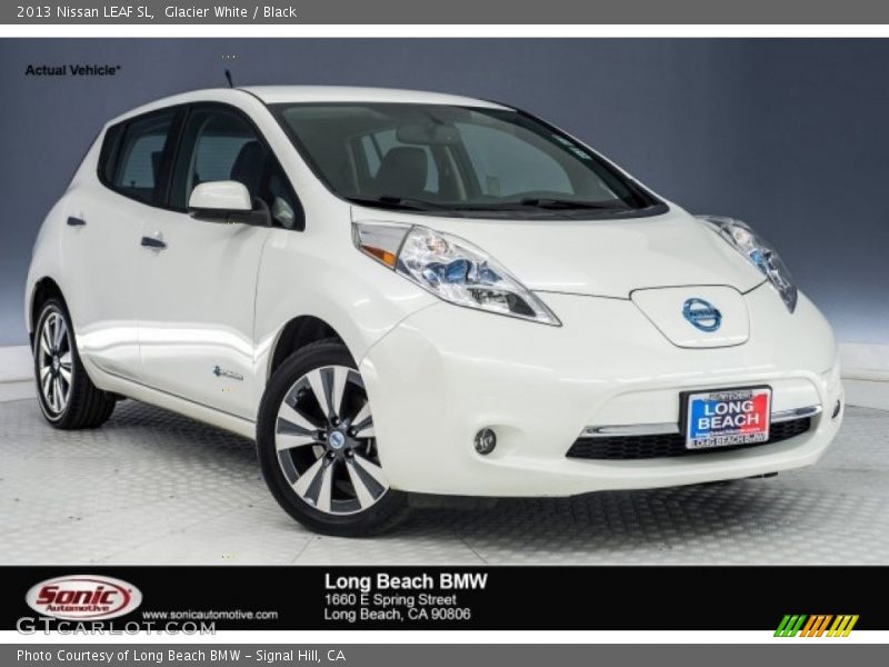Glacier White / Black 2013 Nissan LEAF SL