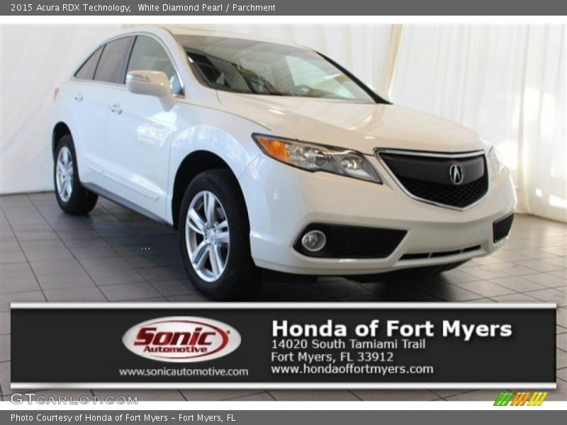 White Diamond Pearl / Parchment 2015 Acura RDX Technology