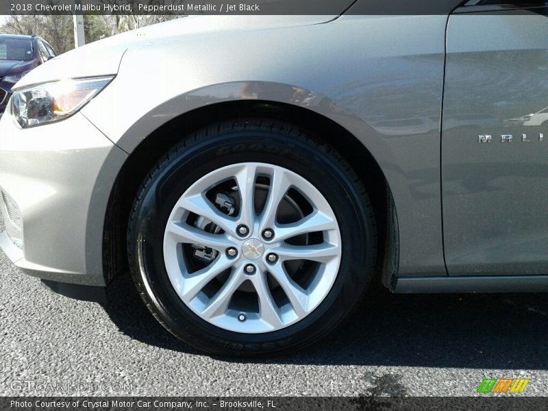 Pepperdust Metallic / Jet Black 2018 Chevrolet Malibu Hybrid