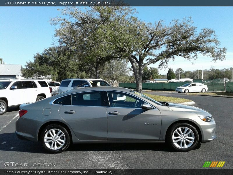 Pepperdust Metallic / Jet Black 2018 Chevrolet Malibu Hybrid