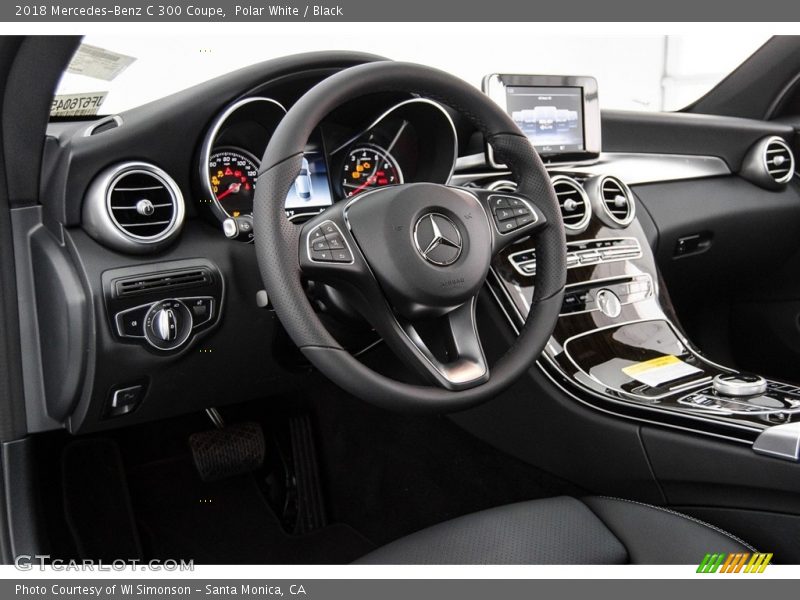 Polar White / Black 2018 Mercedes-Benz C 300 Coupe