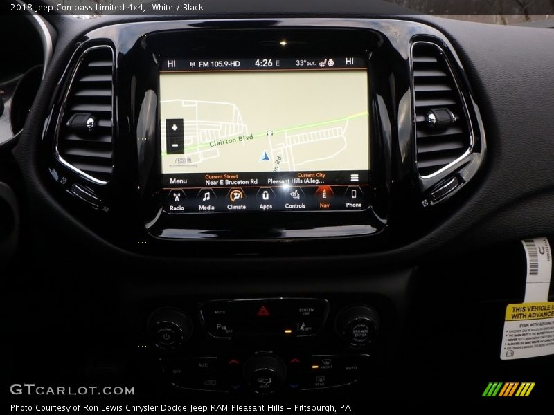 White / Black 2018 Jeep Compass Limited 4x4