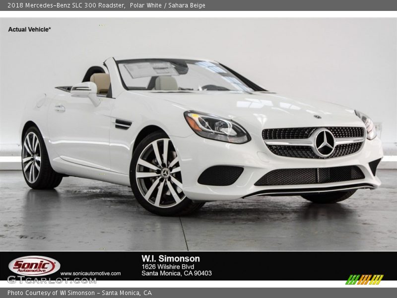 Polar White / Sahara Beige 2018 Mercedes-Benz SLC 300 Roadster