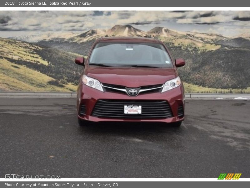 Salsa Red Pearl / Gray 2018 Toyota Sienna LE