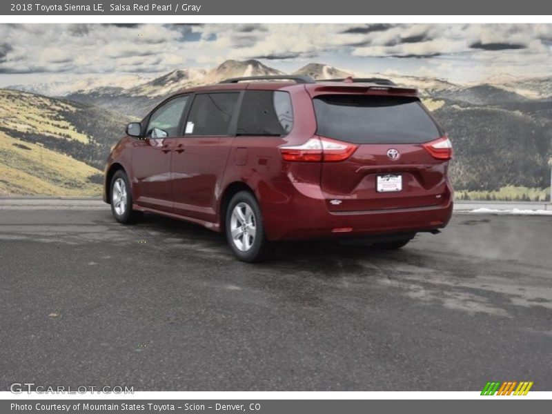 Salsa Red Pearl / Gray 2018 Toyota Sienna LE
