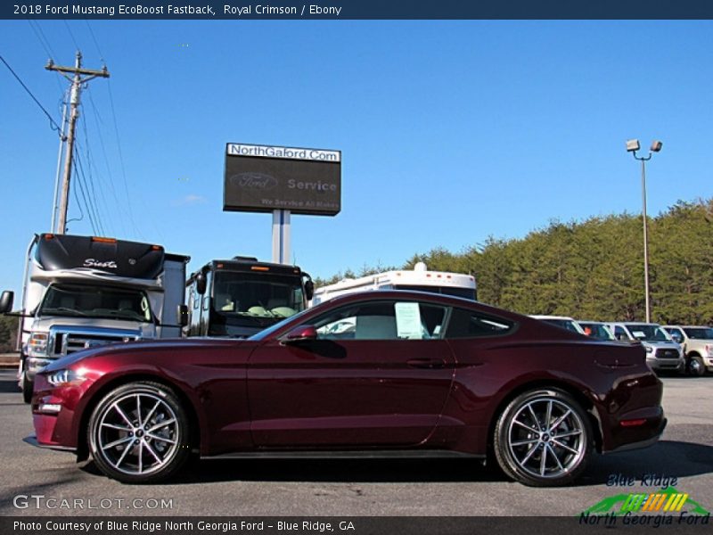 Royal Crimson / Ebony 2018 Ford Mustang EcoBoost Fastback