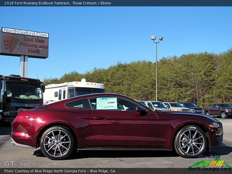 Royal Crimson / Ebony 2018 Ford Mustang EcoBoost Fastback