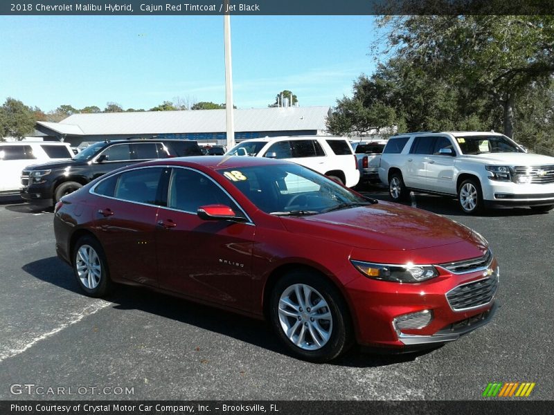 Cajun Red Tintcoat / Jet Black 2018 Chevrolet Malibu Hybrid