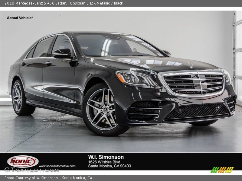 Obsidian Black Metallic / Black 2018 Mercedes-Benz S 450 Sedan