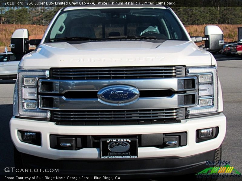 White Platinum Metallic / Limited Camelback 2018 Ford F250 Super Duty Limited Crew Cab 4x4