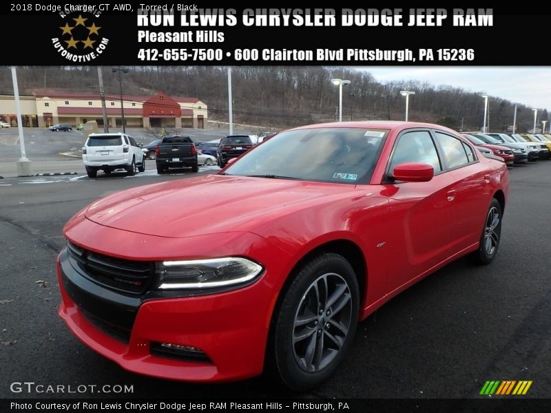Torred / Black 2018 Dodge Charger GT AWD