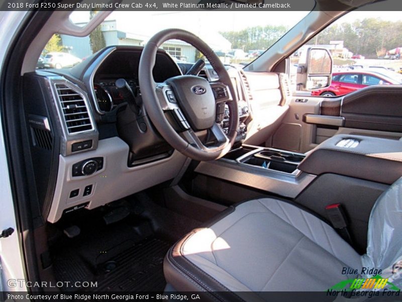 White Platinum Metallic / Limited Camelback 2018 Ford F250 Super Duty Limited Crew Cab 4x4