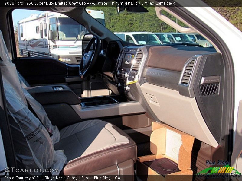 White Platinum Metallic / Limited Camelback 2018 Ford F250 Super Duty Limited Crew Cab 4x4