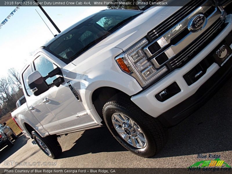 White Platinum Metallic / Limited Camelback 2018 Ford F250 Super Duty Limited Crew Cab 4x4