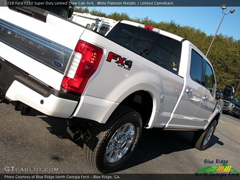 White Platinum Metallic / Limited Camelback 2018 Ford F250 Super Duty Limited Crew Cab 4x4