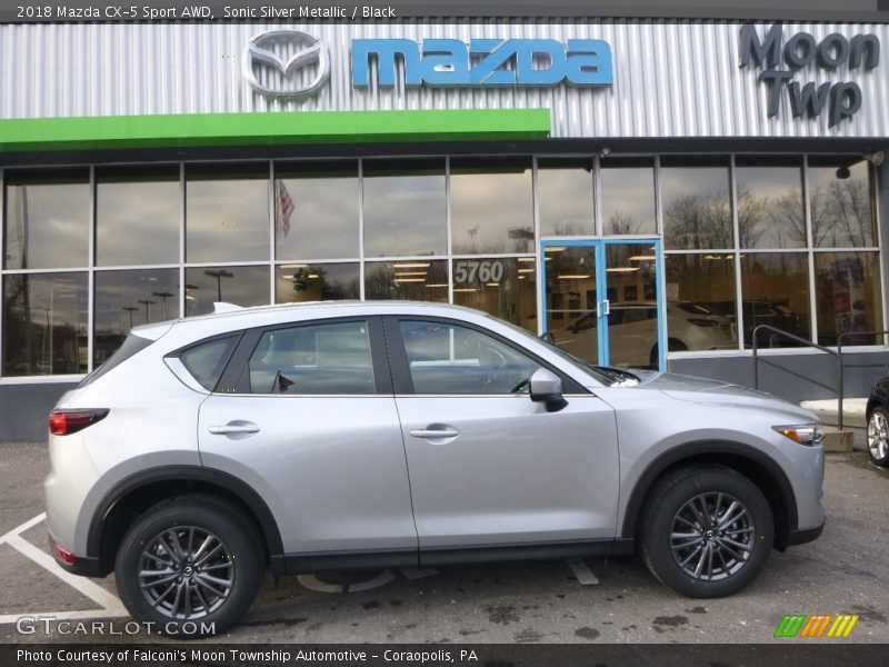 Sonic Silver Metallic / Black 2018 Mazda CX-5 Sport AWD