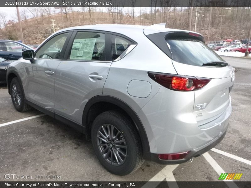 Sonic Silver Metallic / Black 2018 Mazda CX-5 Sport AWD