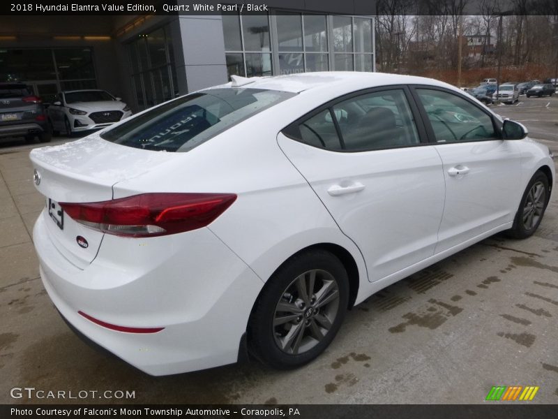 Quartz White Pearl / Black 2018 Hyundai Elantra Value Edition