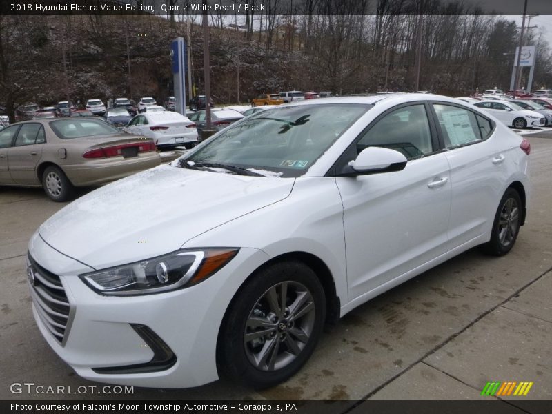Quartz White Pearl / Black 2018 Hyundai Elantra Value Edition