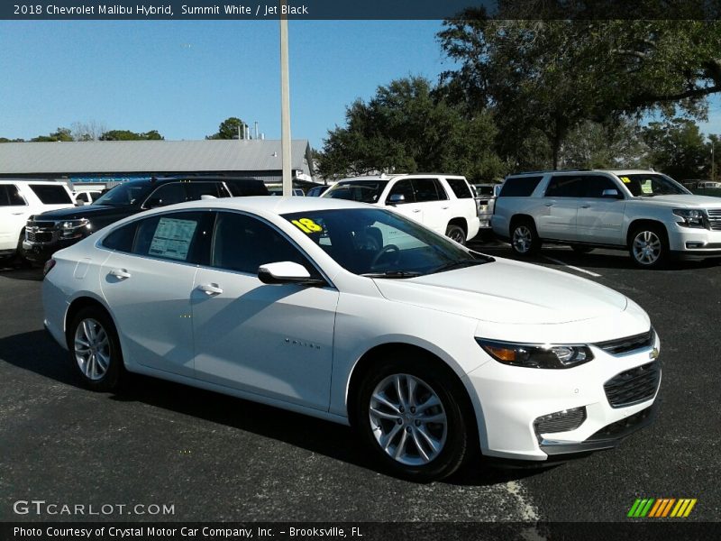 Summit White / Jet Black 2018 Chevrolet Malibu Hybrid
