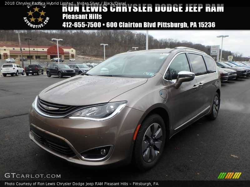 Molten Silver / Black/Diesel 2018 Chrysler Pacifica Hybrid Limited