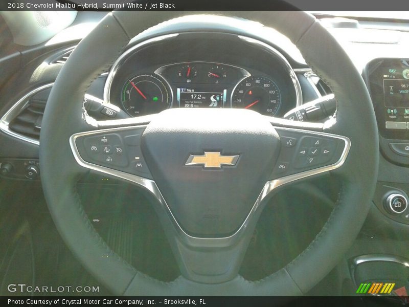 Summit White / Jet Black 2018 Chevrolet Malibu Hybrid