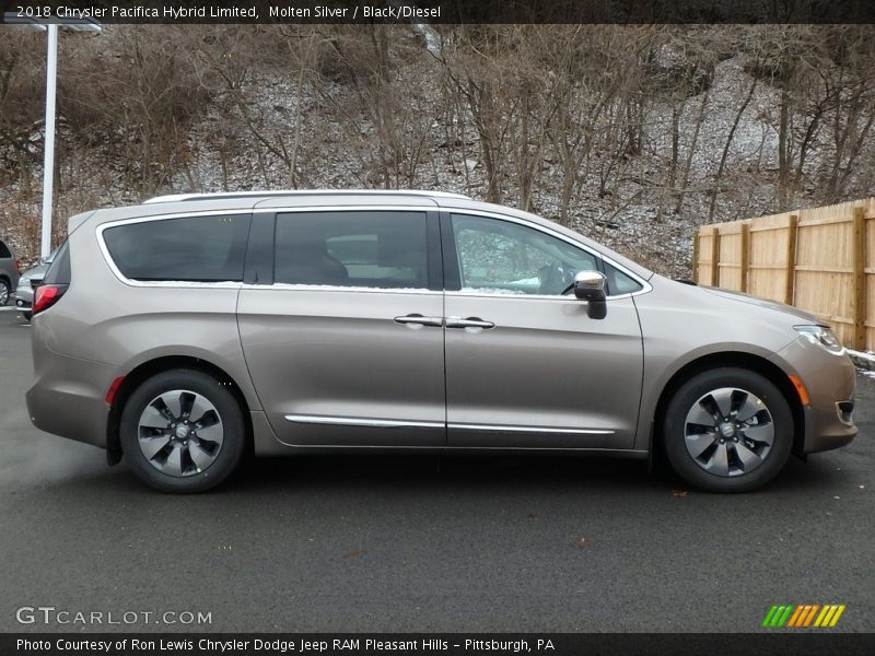 Molten Silver / Black/Diesel 2018 Chrysler Pacifica Hybrid Limited