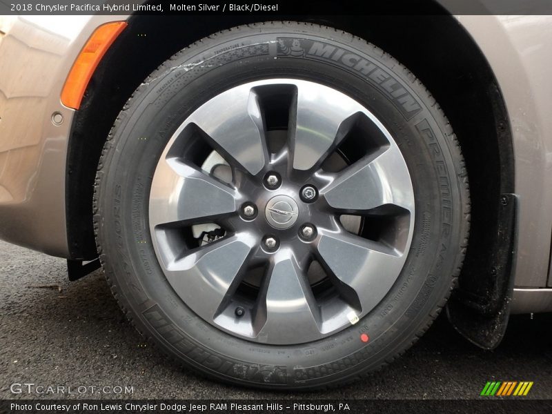 Molten Silver / Black/Diesel 2018 Chrysler Pacifica Hybrid Limited