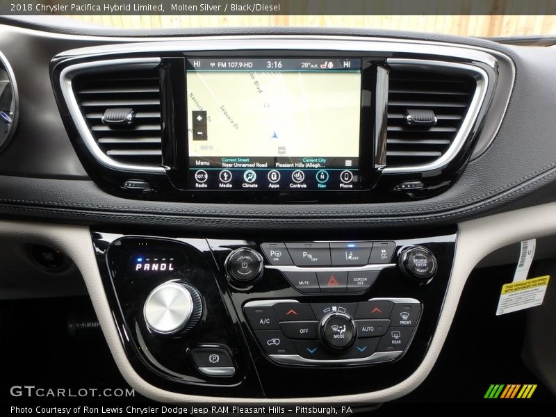 Molten Silver / Black/Diesel 2018 Chrysler Pacifica Hybrid Limited