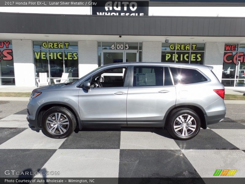 Lunar Silver Metallic / Gray 2017 Honda Pilot EX-L