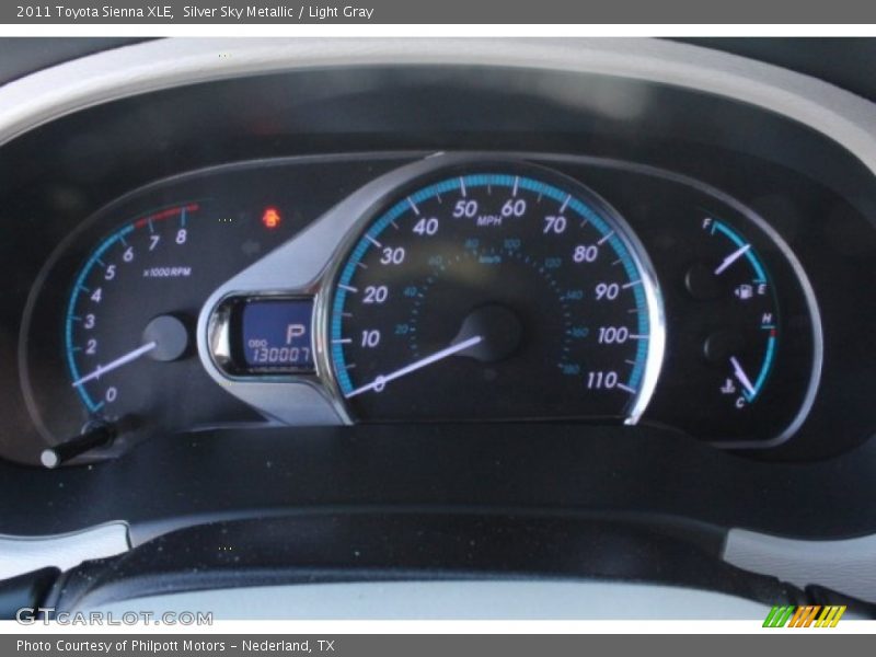 Silver Sky Metallic / Light Gray 2011 Toyota Sienna XLE