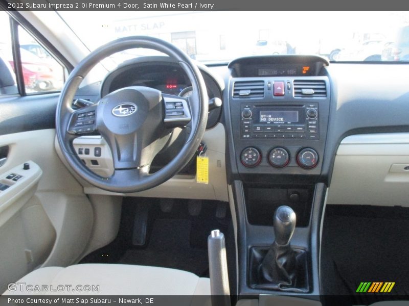 Satin White Pearl / Ivory 2012 Subaru Impreza 2.0i Premium 4 Door