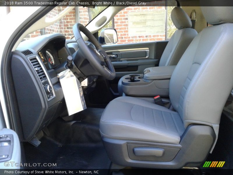 Bright White / Black/Diesel Gray 2018 Ram 3500 Tradesman Regular Cab Chassis
