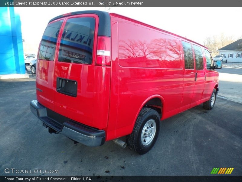 Red Hot / Medium Pewter 2018 Chevrolet Express 2500 Cargo Extended WT