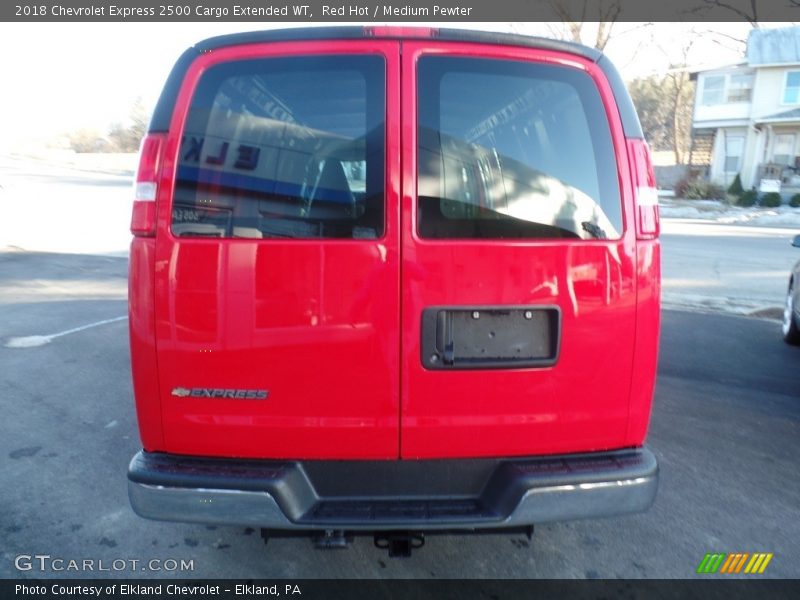 Red Hot / Medium Pewter 2018 Chevrolet Express 2500 Cargo Extended WT