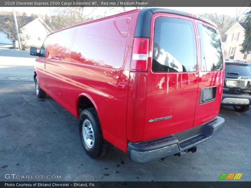 Red Hot / Medium Pewter 2018 Chevrolet Express 2500 Cargo Extended WT