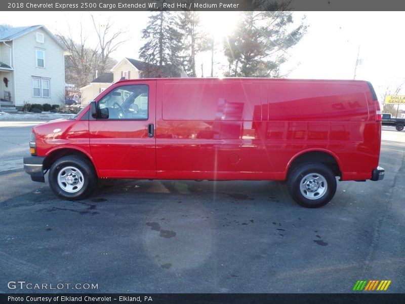 Red Hot / Medium Pewter 2018 Chevrolet Express 2500 Cargo Extended WT