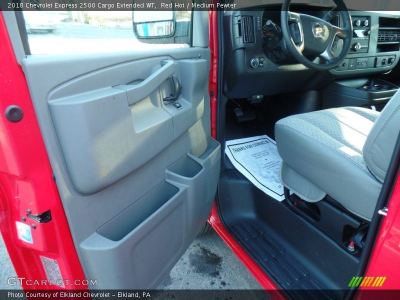 Red Hot / Medium Pewter 2018 Chevrolet Express 2500 Cargo Extended WT